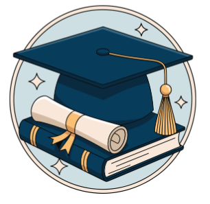 Graduation cap and diploma image