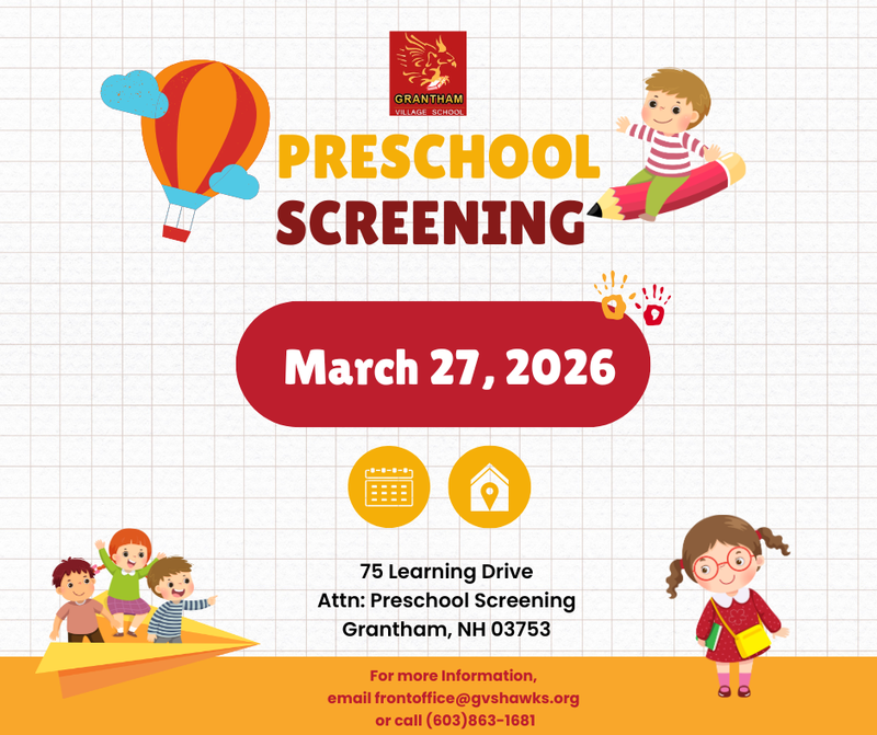 Preschool screening March 27, 2026
