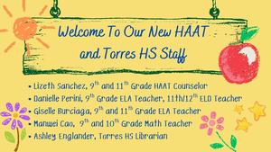 List of New HAAT and Torres HS Staff