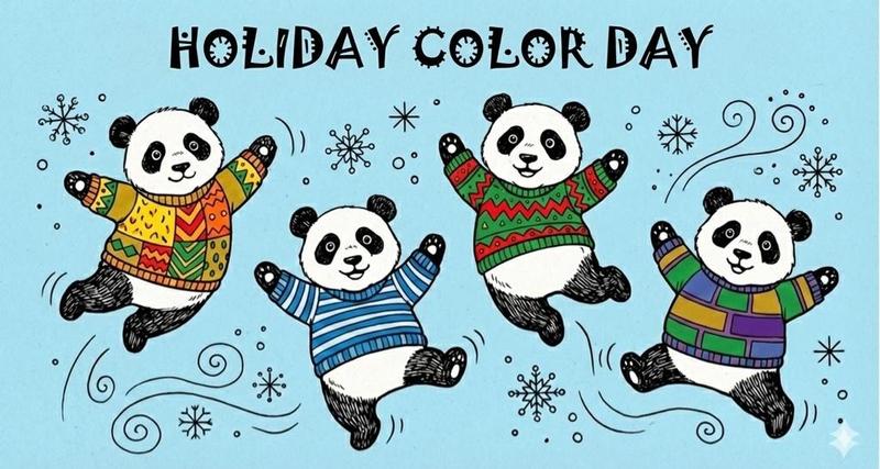 Holiday Spirit Days - Monday, December 15th is Holiday Color Day!