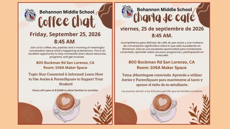 Coffee Chat - please join us! Friday, 9/25 at 8:45am Featured Photo