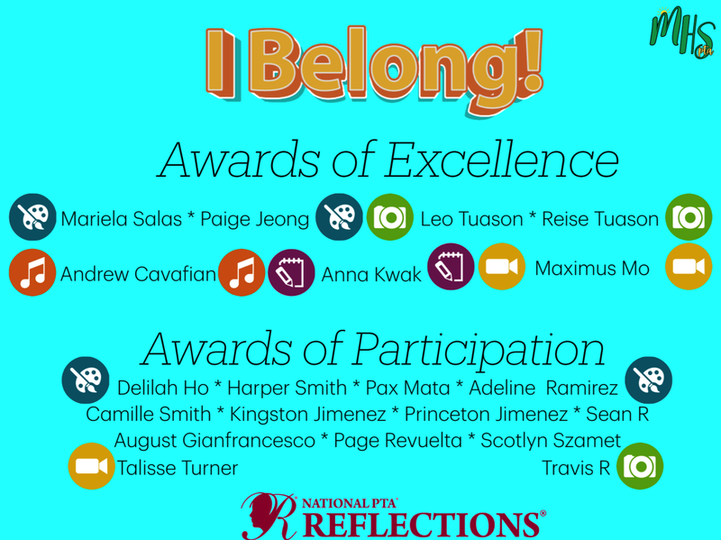 Congratulations to our Reflections Award Winners