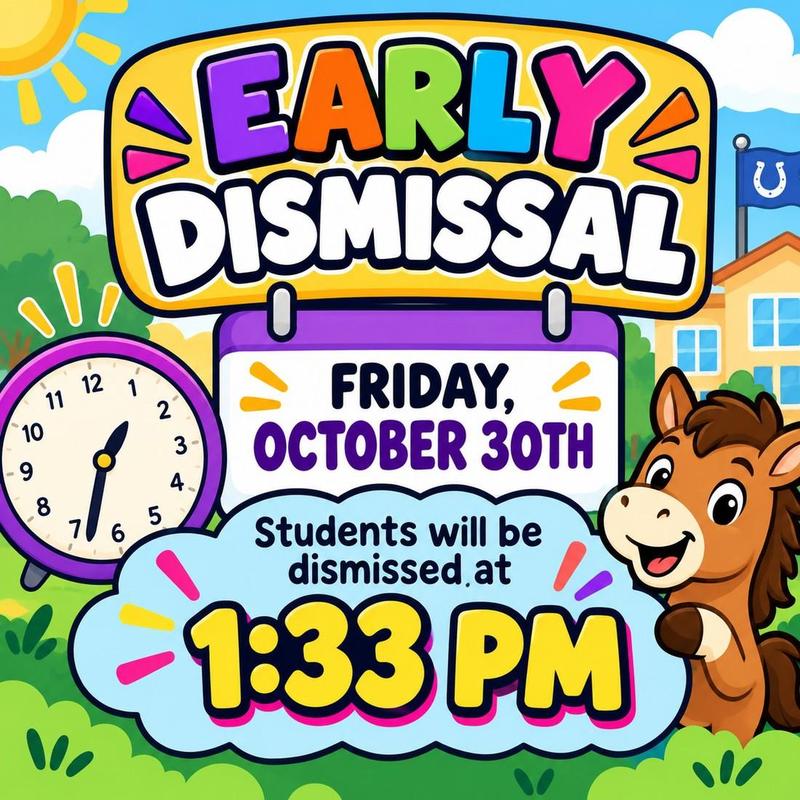 Early Release Day at 1:33pm on October 30, 2026