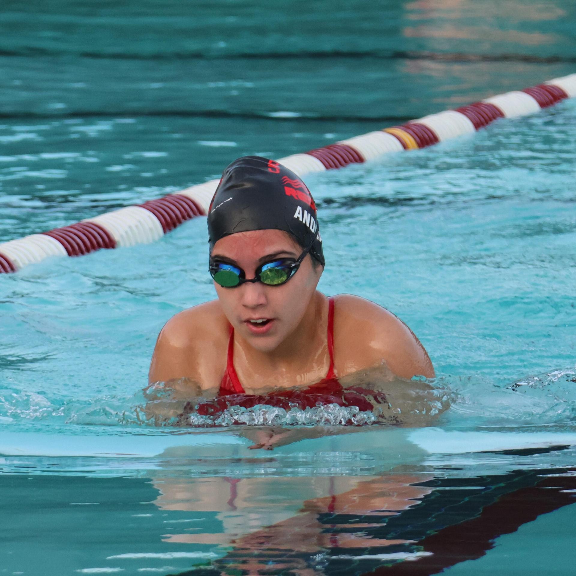 Giselle Andrade swimming