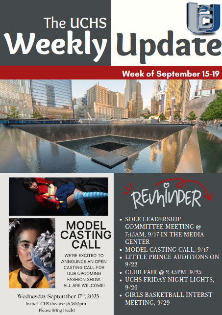 The UCHS Weekly Update: September 15-19, 2025
