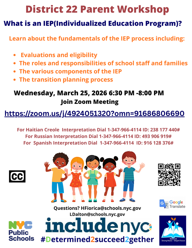 District 22 Parent Workshop