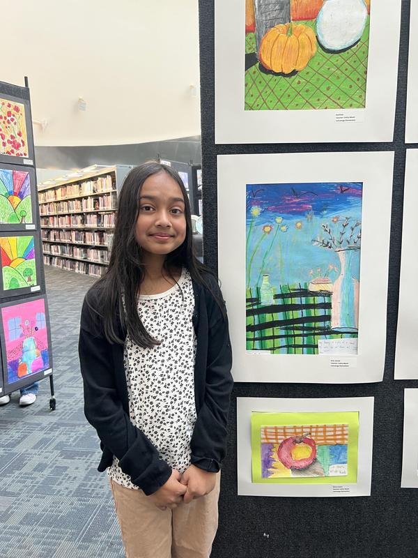 Student's painting at LAUSD Art Fest