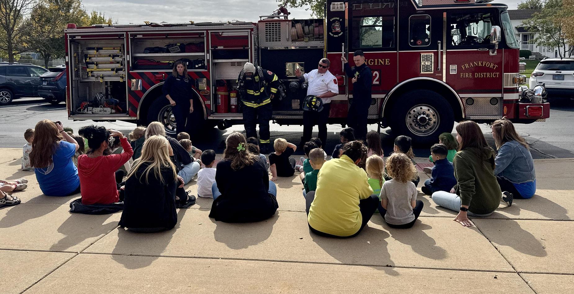 fire safety lesson with the fire department