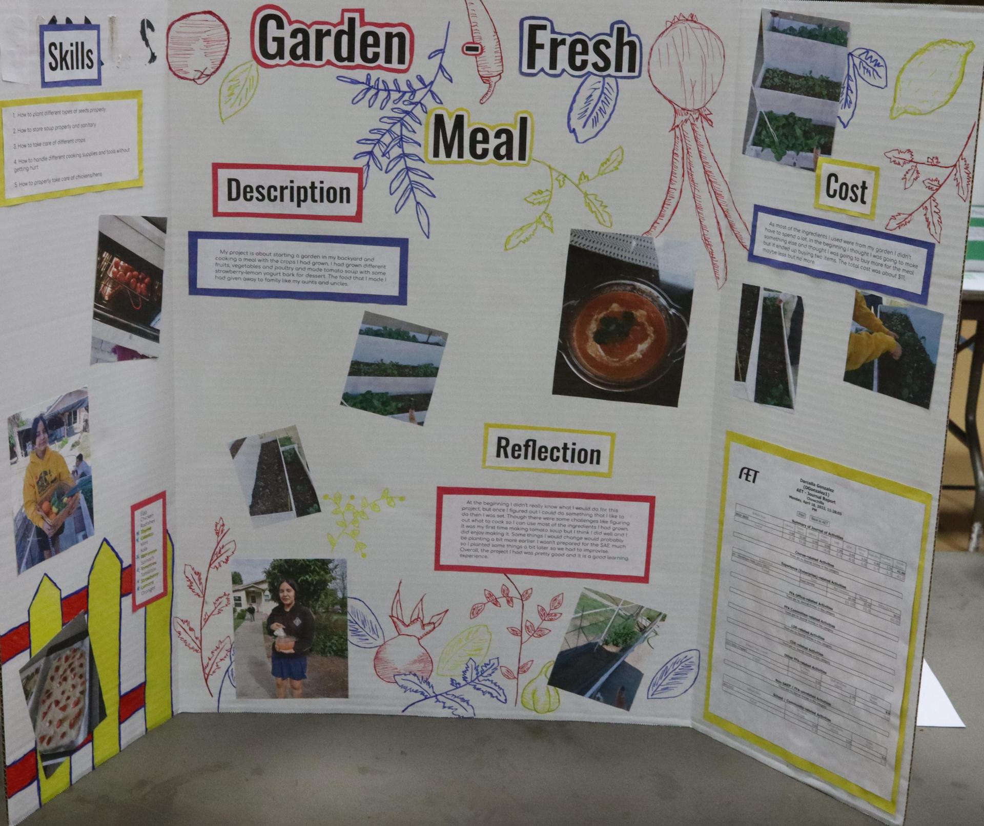 A Supervised Agricultural Experience trifold display