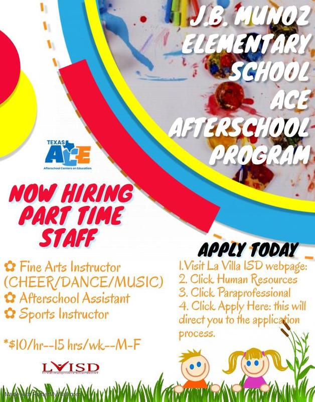 ACE PROGRAM: NOW HIRING THREE PART TIME PROGRAM ASSISTANTS Featured Photo