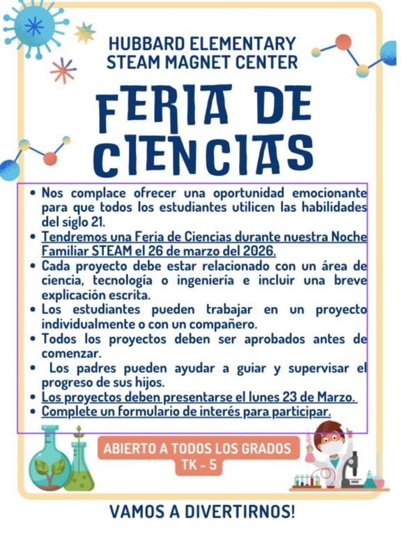 Hubbard Science Fair Flier_Spanish