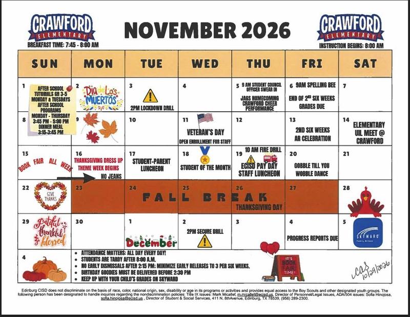 Nov. Calendar