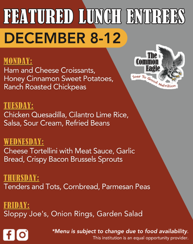 Cafe Lunch Menu 20251208