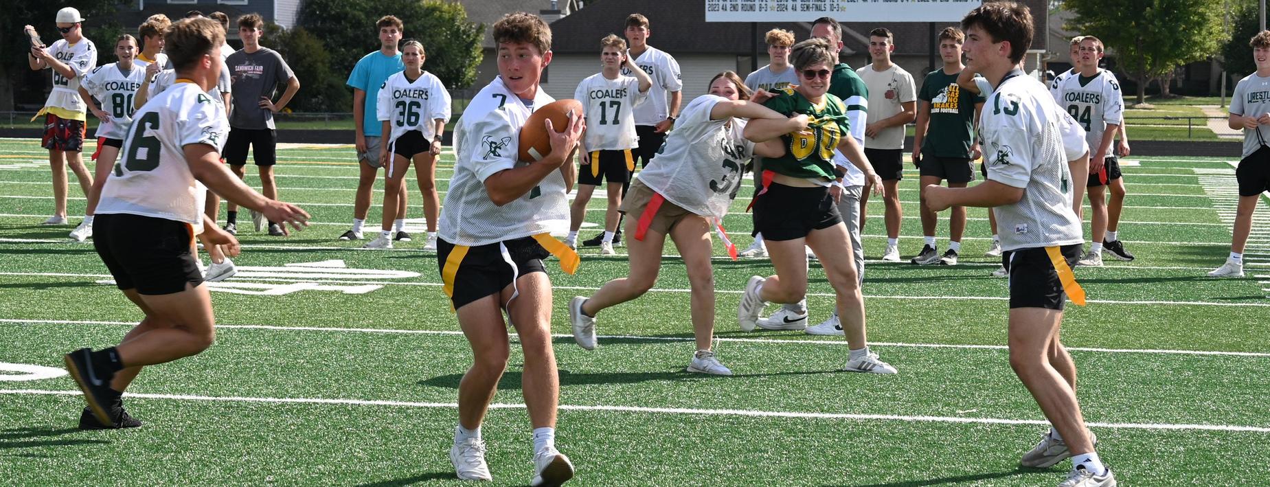 Just a friendly little game of flag football