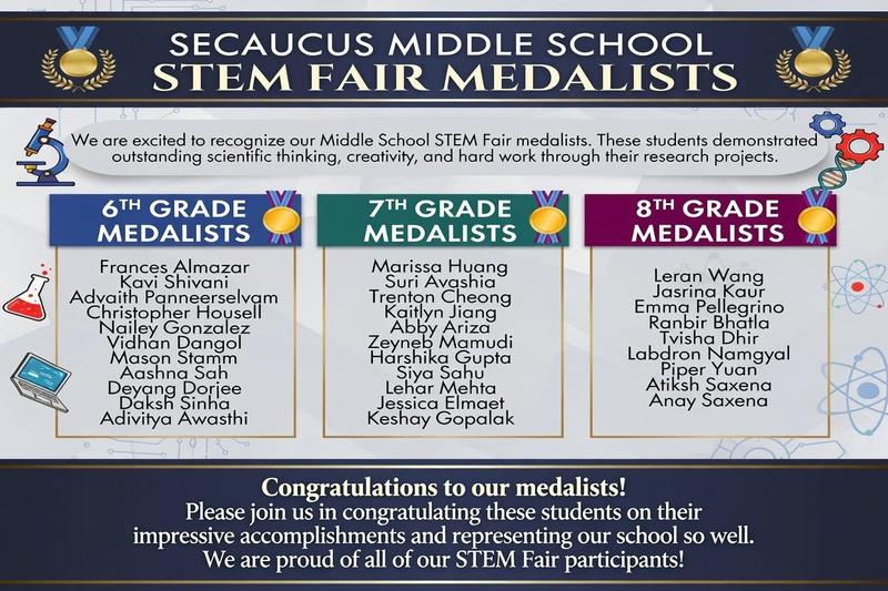 SMS STEM Fair Medalists