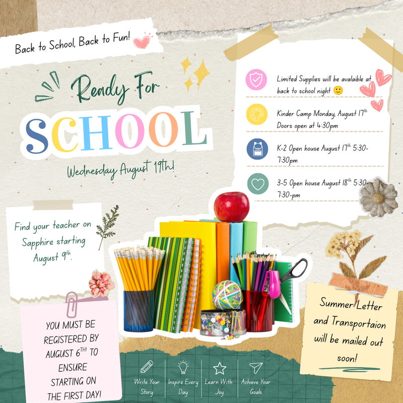 Back to School Dates & Information