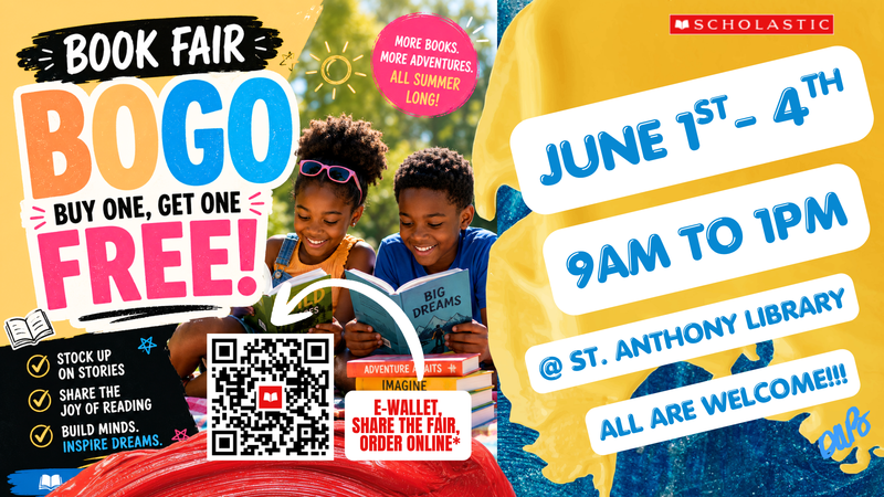 BOGO Book Fair At St. Anthony Library!!! Featured Photo