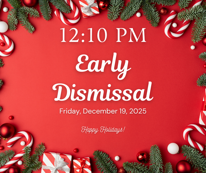 Red background with white text