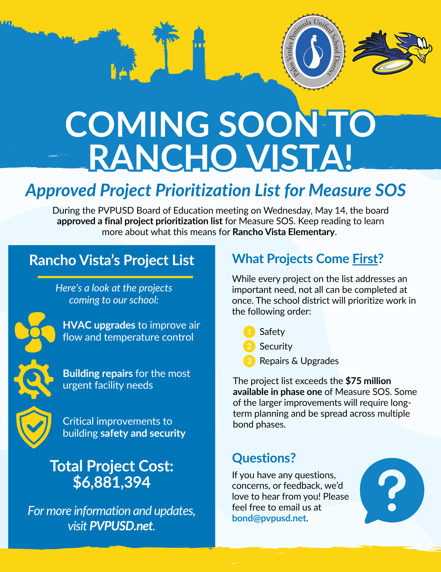 Coming Soon - Approved Project Prioritization List for Measure SOS