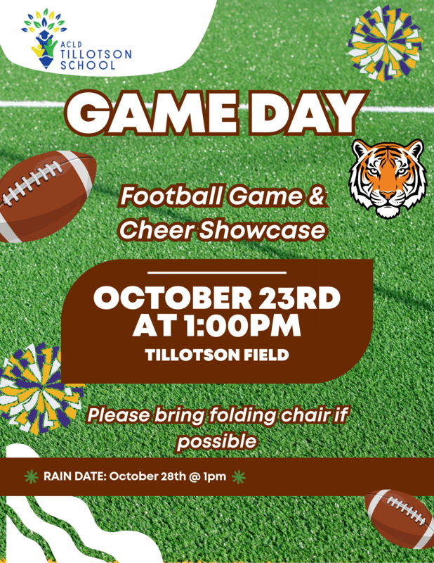 Football Game & Cheer Showcase Flyer