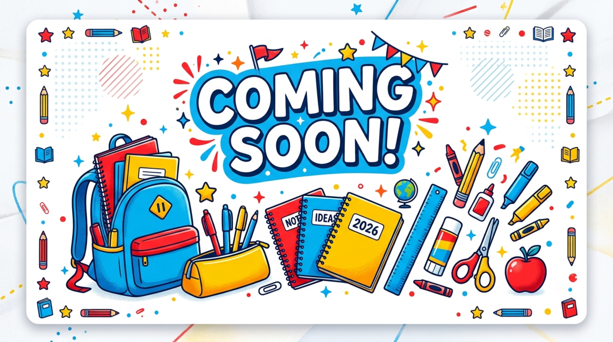 School Supplies Coming Soon!