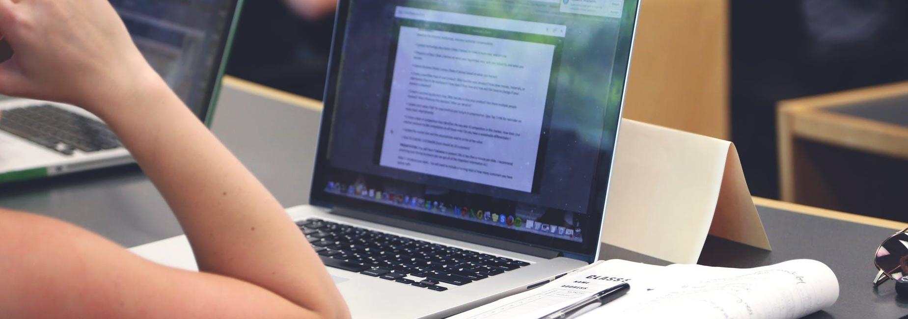 Student with laptop