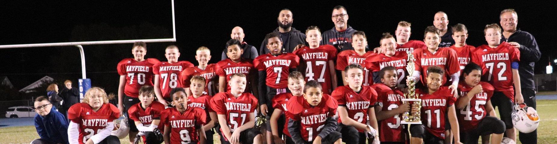 5th Grade MMS football with runner up trophy