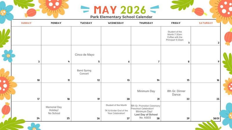 May School Calendar Featured Photo