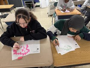 Seniors working on binary codes