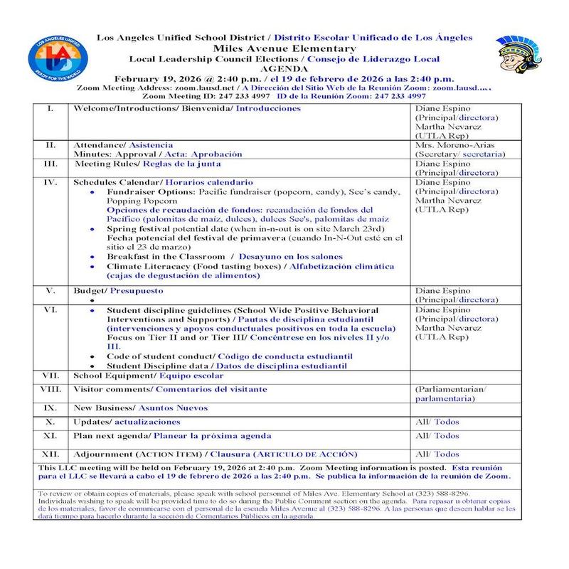 LLC Meeting Agenda
