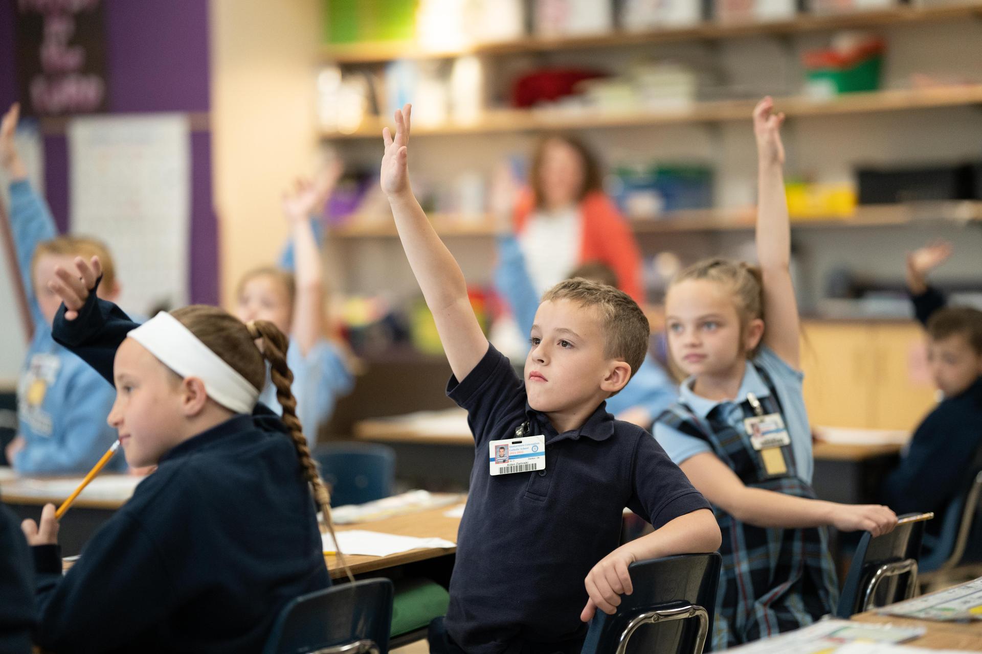 Students Hands Raised