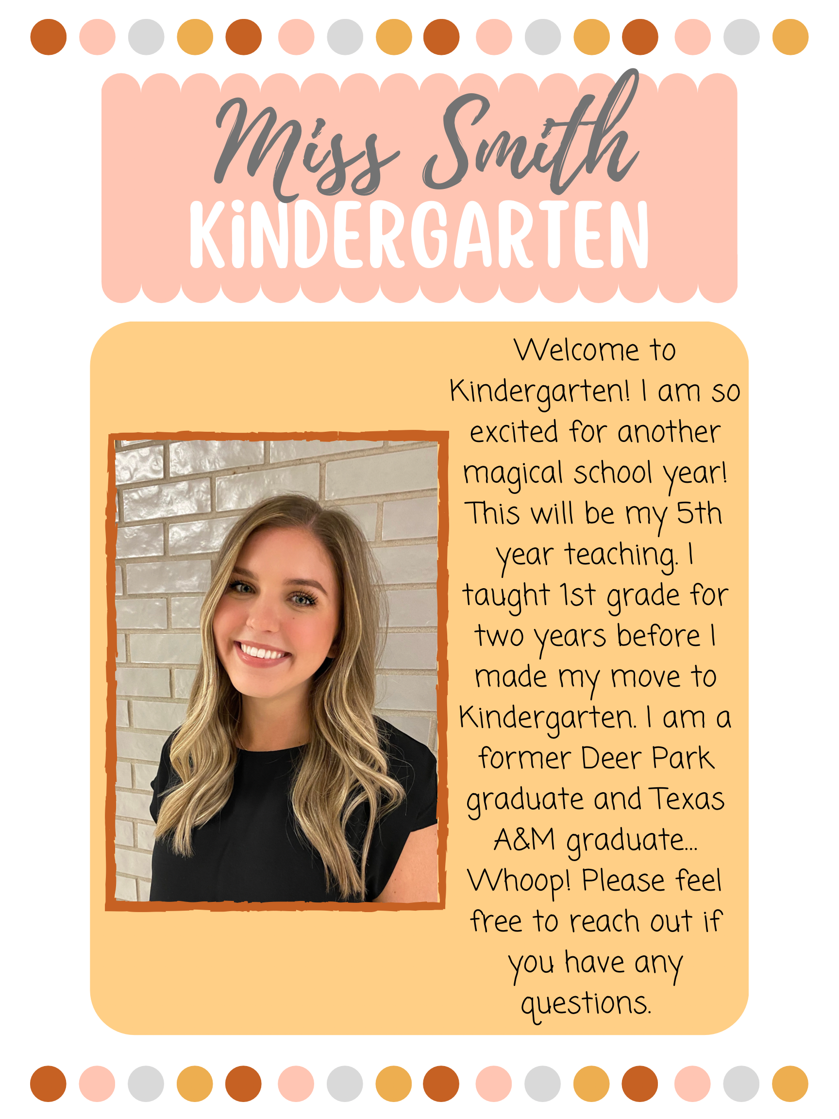 About Me Kallie Smith Fairmont Elementary