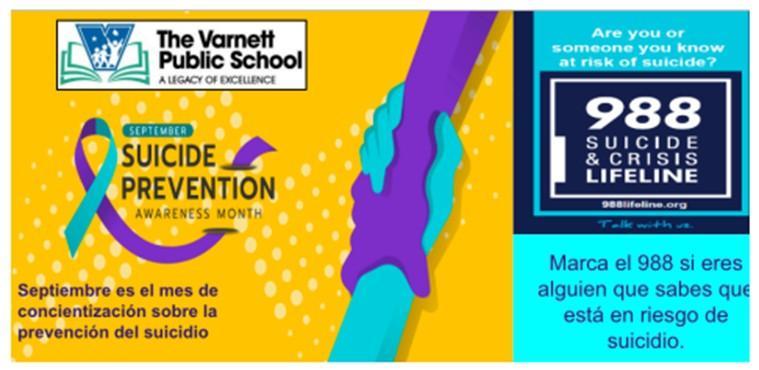 Suicide Prevention Week/Semana de Prevención del Suicidio 9/8/2025 - 9/14/2025