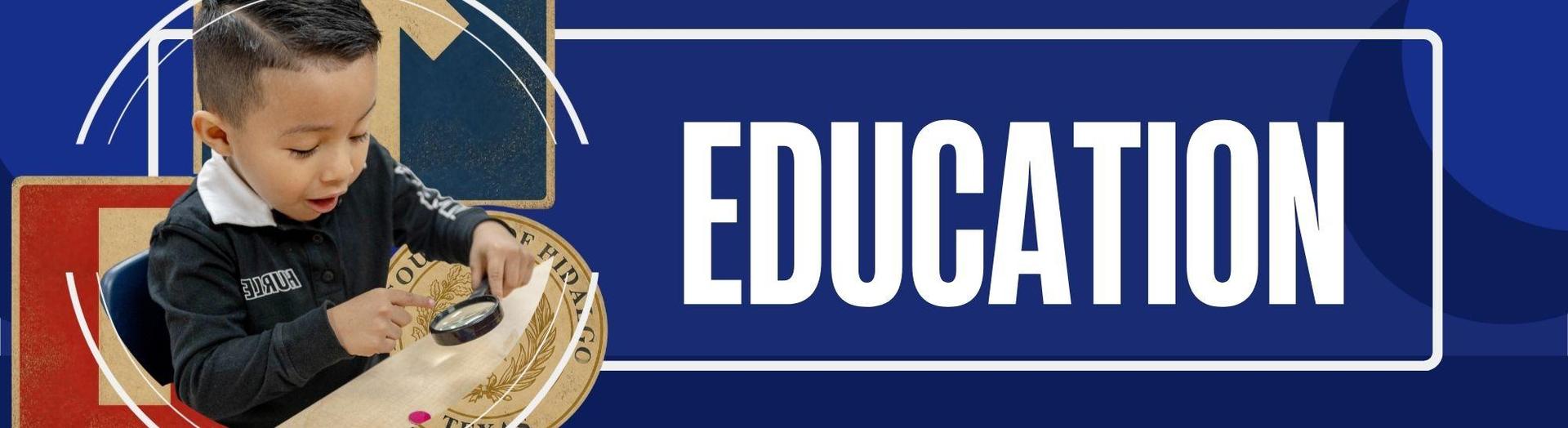 Education banner for webpage