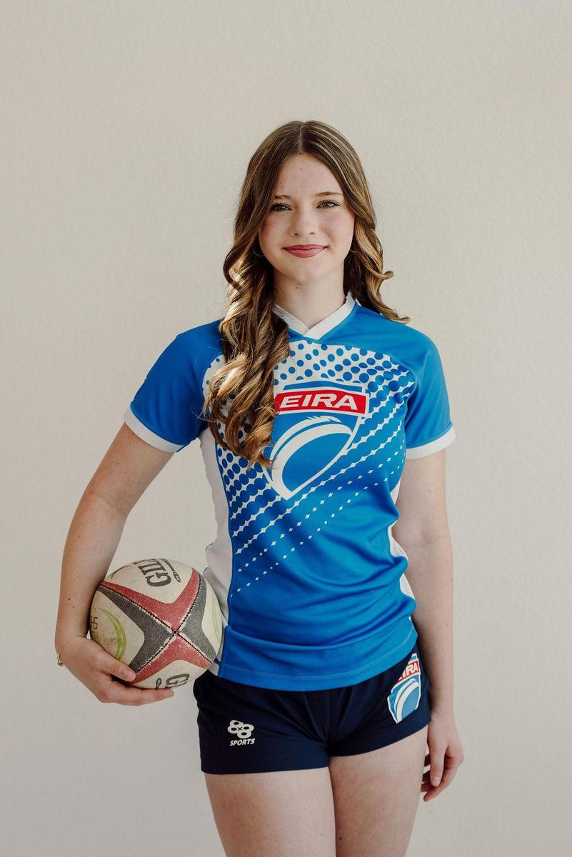 Addi with rugby ball