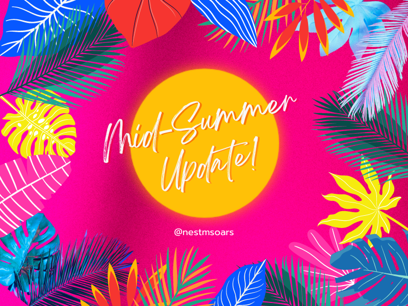 Graphic of stylized summer foliage.