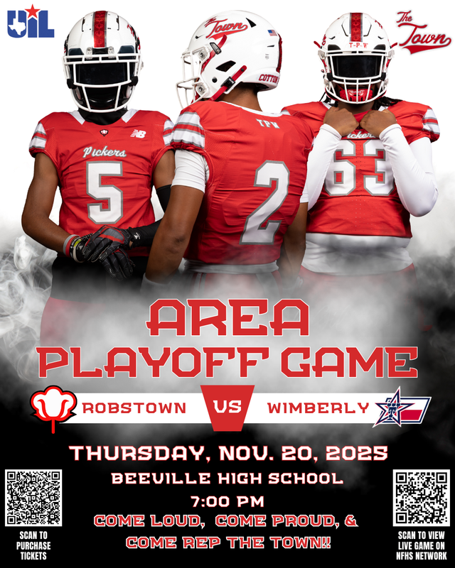 Robstown Cotton Pickers Set for Thursday Playoff Matchup Against Wimberley