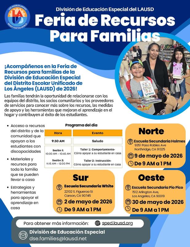 Feria de Recursos Para Familias education especiales