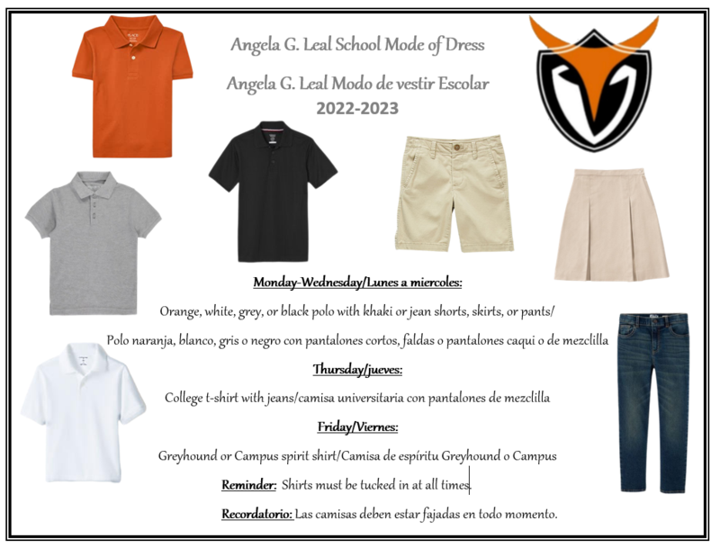 2021-2022 School Mode of Dress