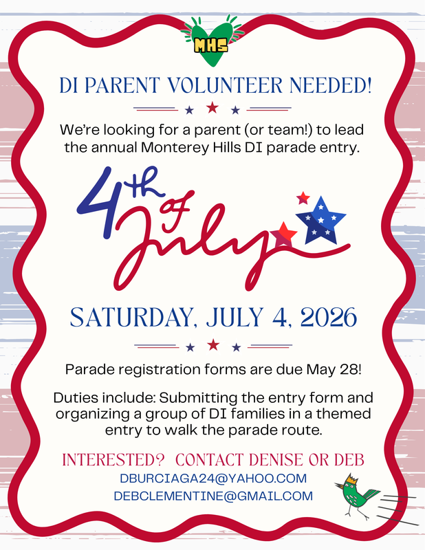 Fourth of July Parade - Dual Immersion - Looking for Parent/Team Leader(s) Featured Photo
