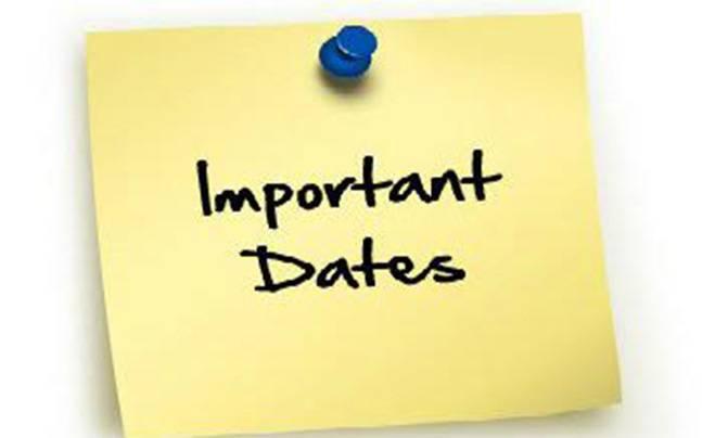 2020-2021 Important Dates Featured Photo