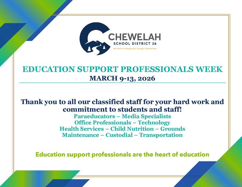 Certificate celebrating our educational support professionals