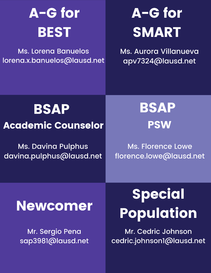 Counseling Corner Counseling Corner Manual Arts High School