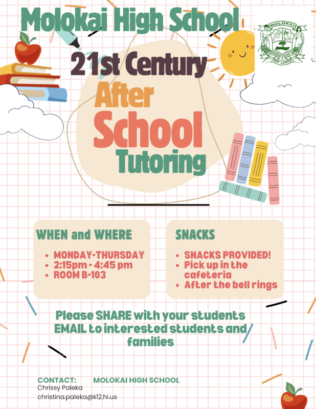 after school tutoring 2:15-4:45pm