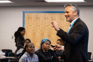 Dr. Maluchnik speaks during the forum