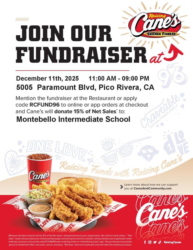 Cane's fundraiser