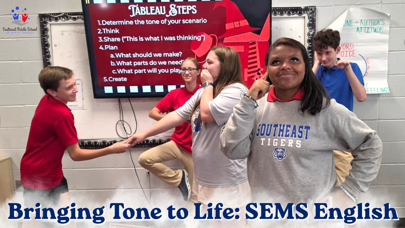 Southeast Middle School 8th Graders Tableau English Lesson