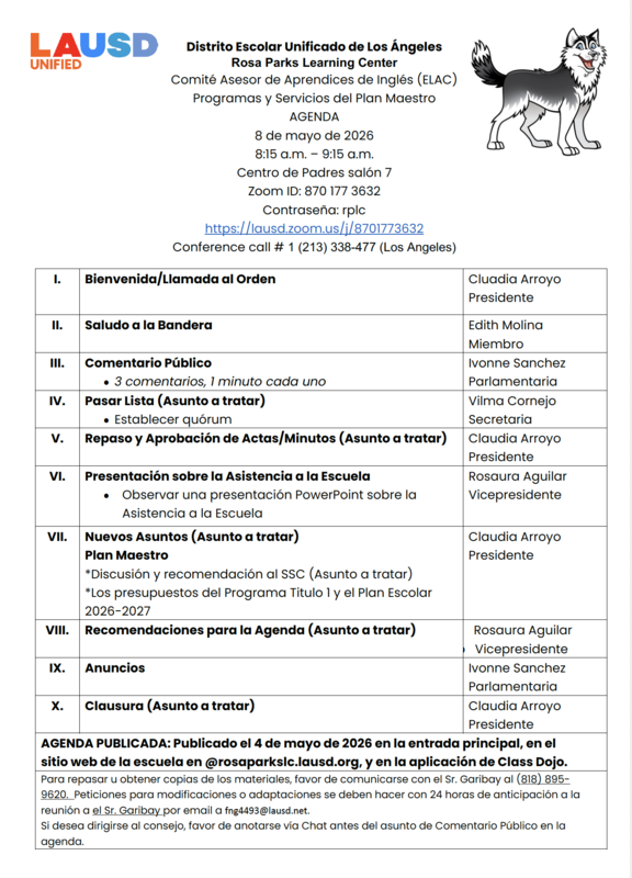 Spanish Agenda