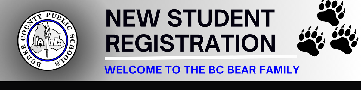 new student registration. welcome to the BC bear family