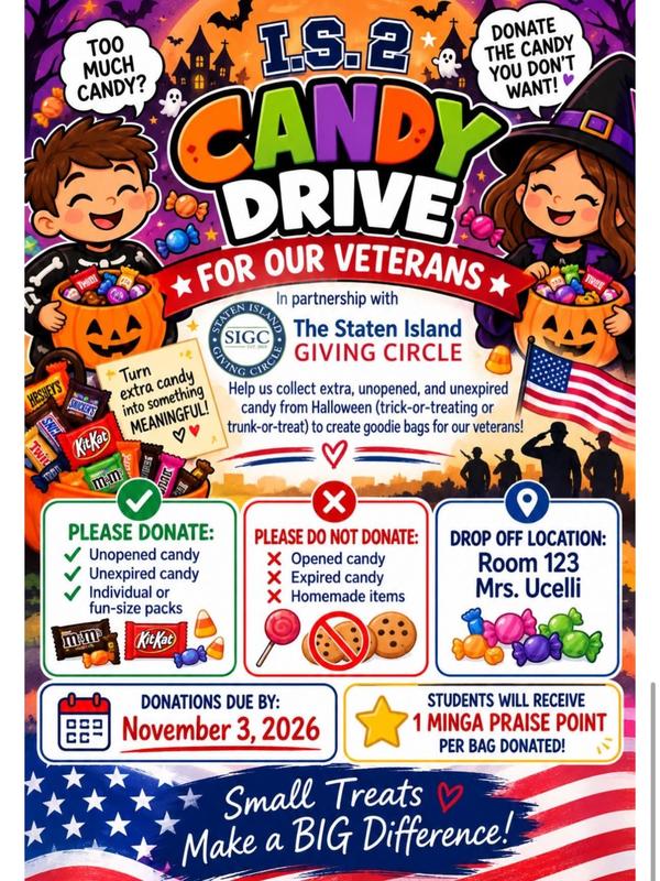 candy drive flyer